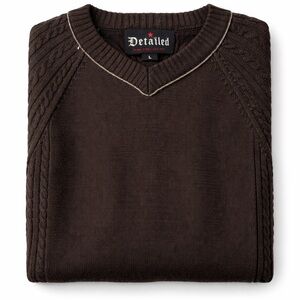 Detailed True American Wear Wool Blend Cable Knit Sweater Men’s L Grandpacore